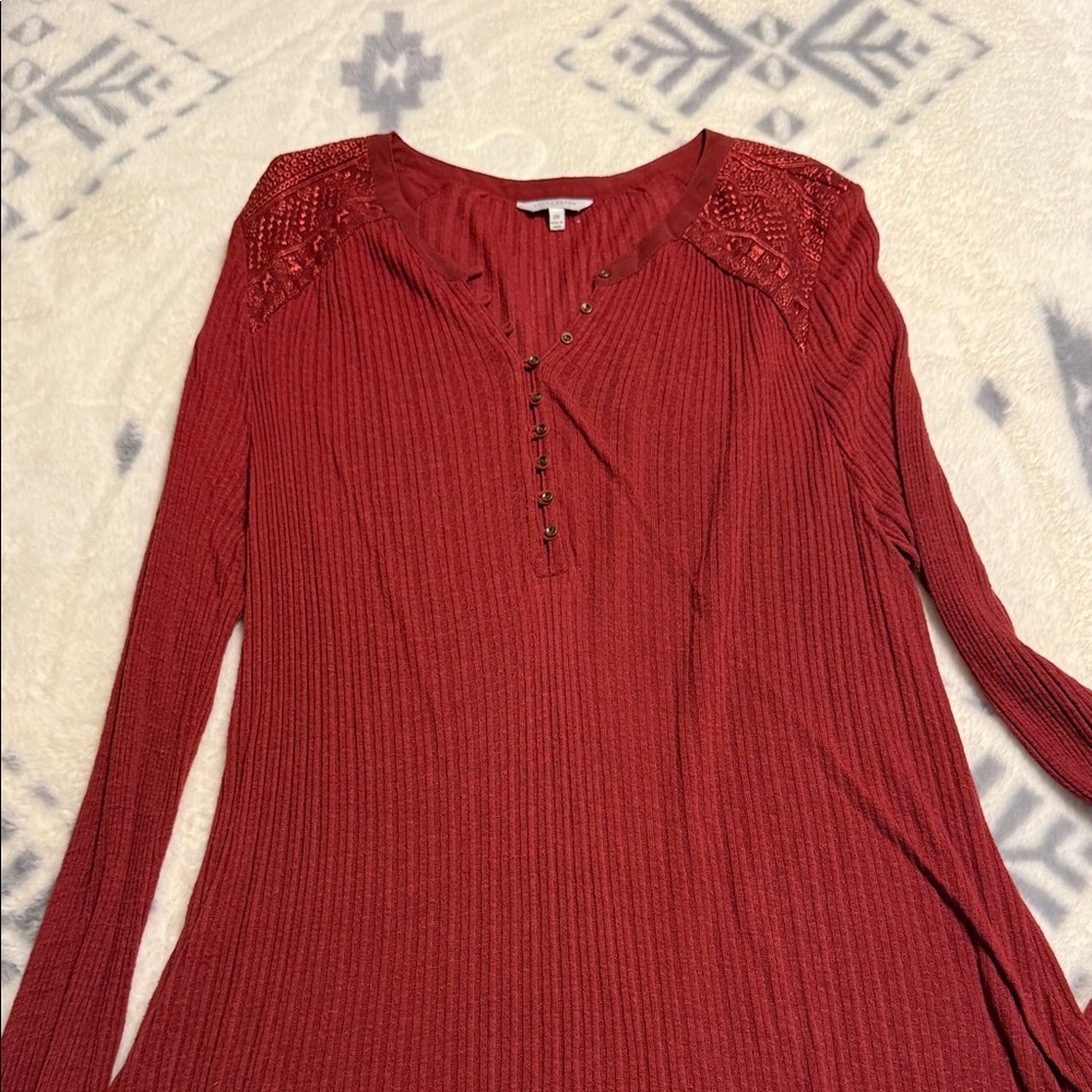 Lucky Brand Rust Knit Sweater